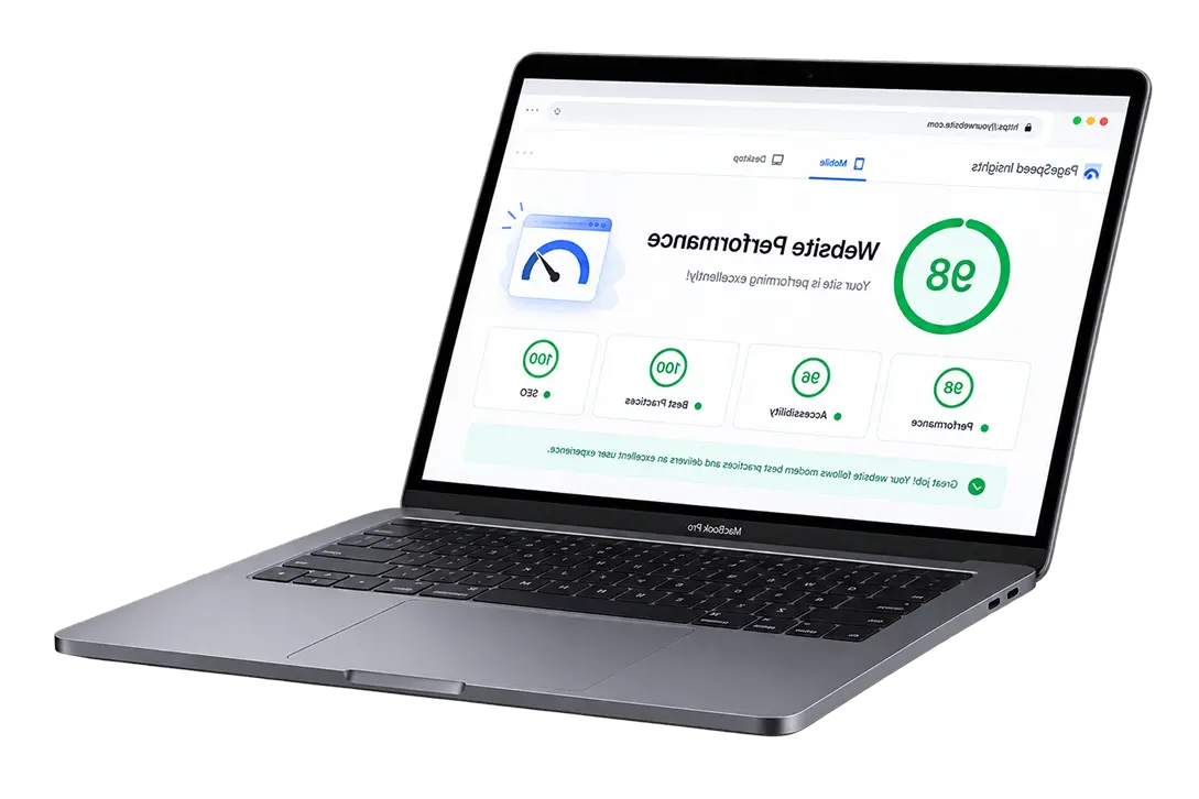 Website dashboard on a laptop